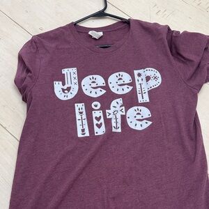 Jeep Kids Burgundy 'Jeep Life' Tee